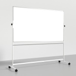 Fahrbare Drehtafel, Stahl weiß, 120x220x67 cm HxBxT 
